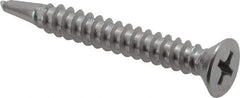 Value Collection - #10, Flat Head, Phillips Drive, 1-1/2" OAL, #3 Point, Self Drilling Screw - Grade 410 Stainless Steel - USA Tool & Supply