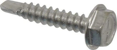 Value Collection - #6, Hex Washer Head, Hex Drive, 3/4" Length Under Head, #2 Point, Self Drilling Screw - Grade 410 Stainless Steel - USA Tool & Supply