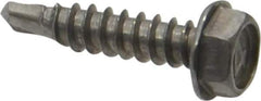 Value Collection - #8, Hex Washer Head, Hex Drive, 3/4" Length Under Head, #2 Point, Self Drilling Screw - Grade 410 Stainless Steel - USA Tool & Supply
