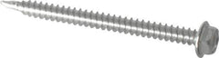 Value Collection - #8, Hex Washer Head, Hex Drive, 2" Length Under Head, #2 Point, Self Drilling Screw - Grade 410 Stainless Steel - USA Tool & Supply