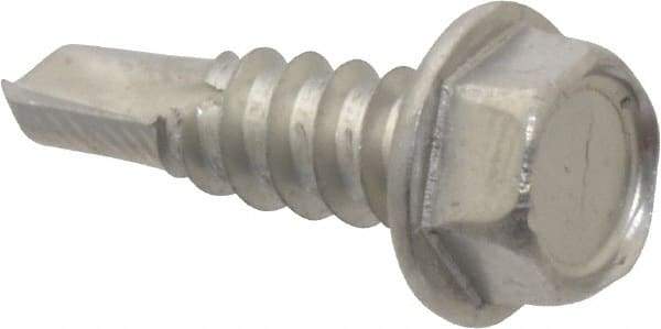 Value Collection - #12, Hex Washer Head, Hex Drive, 3/4" Length Under Head, #3 Point, Self Drilling Screw - Grade 410 Stainless Steel - USA Tool & Supply