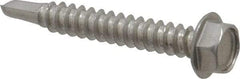 Value Collection - #12, Hex Washer Head, Hex Drive, 1-1/2" Length Under Head, #3 Point, Self Drilling Screw - Grade 410 Stainless Steel - USA Tool & Supply