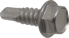Value Collection - #14, Hex Washer Head, Hex Drive, 3/4" Length Under Head, #3 Point, Self Drilling Screw - Grade 410 Stainless Steel - USA Tool & Supply