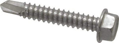 Value Collection - #14, Hex Washer Head, Hex Drive, 1-1/2" Length Under Head, #3 Point, Self Drilling Screw - Grade 410 Stainless Steel - USA Tool & Supply