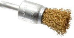 Value Collection - 3/4" Brush Diam, End Brush - Fine Grade, 1/4" Diam Shank, 20,000 Max RPM - USA Tool & Supply