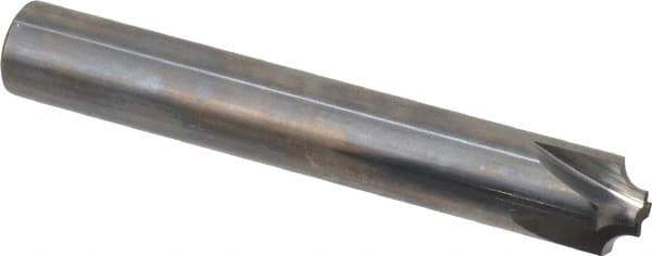 Hertel - 3/32" Radius, 3/8" Mill Diam, 4 Flute Solid Carbide Corner Rounding End Mill - Single End, Uncoated, 3/16" Tip Diam, 2-1/2" OAL, 3/8" Shank Diam - USA Tool & Supply