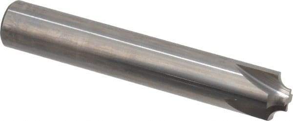 Hertel - 1/8" Radius, 1/2" Mill Diam, 4 Flute Solid Carbide Corner Rounding End Mill - Single End, Uncoated, 1/4" Tip Diam, 3" OAL, 1/2" Shank Diam - USA Tool & Supply