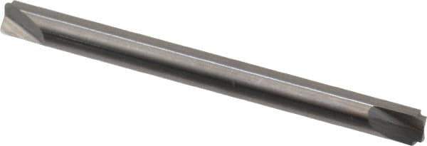Hertel - 0.01" Radius, 1/8" Mill Diam, 2 Flute Solid Carbide Corner Rounding End Mill - Double End, Uncoated, 1-1/2" OAL, 1/8" Shank Diam - USA Tool & Supply