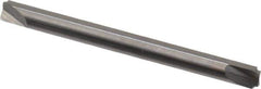 Hertel - 0.01" Radius, 1/8" Mill Diam, 2 Flute Solid Carbide Corner Rounding End Mill - Double End, Uncoated, 1-1/2" OAL, 1/8" Shank Diam - USA Tool & Supply