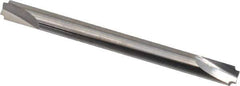 Hertel - 0.02" Radius, 1/8" Mill Diam, 2 Flute Solid Carbide Corner Rounding End Mill - Double End, Uncoated, 1-1/2" OAL, 1/8" Shank Diam - USA Tool & Supply