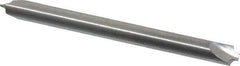 Hertel - 0.035" Radius, 1/8" Mill Diam, 2 Flute Solid Carbide Corner Rounding End Mill - Double End, Uncoated, 1-1/2" OAL, 1/8" Shank Diam - USA Tool & Supply
