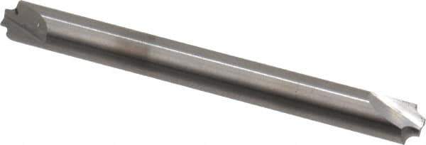 Hertel - 0.046" Radius, 3/16" Mill Diam, 2 Flute Solid Carbide Corner Rounding End Mill - Double End, Uncoated, 2" OAL, 3/16" Shank Diam - USA Tool & Supply