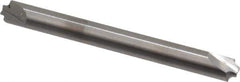 Hertel - 0.046" Radius, 3/16" Mill Diam, 2 Flute Solid Carbide Corner Rounding End Mill - Double End, Uncoated, 2" OAL, 3/16" Shank Diam - USA Tool & Supply