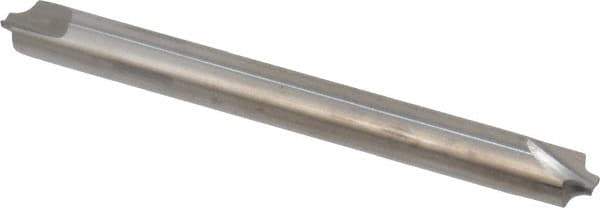 Hertel - 0.055" Radius, 3/16" Mill Diam, 2 Flute Solid Carbide Corner Rounding End Mill - Double End, Uncoated, 2" OAL, 3/16" Shank Diam - USA Tool & Supply