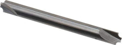 Hertel - 0.072" Radius, 1/4" Mill Diam, 2 Flute Solid Carbide Corner Rounding End Mill - Double End, Uncoated, 2-1/2" OAL, 1/4" Shank Diam - USA Tool & Supply