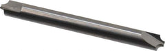 Hertel - 0.078" Radius, 1/4" Mill Diam, 2 Flute Solid Carbide Corner Rounding End Mill - Double End, Uncoated, 2-1/2" OAL, 1/4" Shank Diam - USA Tool & Supply