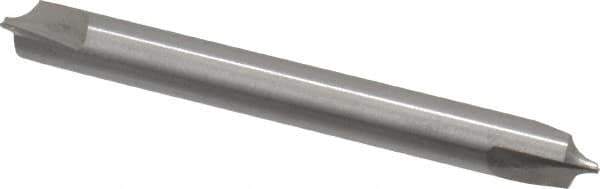 Hertel - 0.094" Radius, 1/4" Mill Diam, 2 Flute Solid Carbide Corner Rounding End Mill - Double End, Uncoated, 2-1/2" OAL, 1/4" Shank Diam - USA Tool & Supply