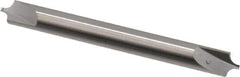 Hertel - 0.1" Radius, 1/4" Mill Diam, 2 Flute Solid Carbide Corner Rounding End Mill - Double End, Uncoated, 2-1/2" OAL, 1/4" Shank Diam - USA Tool & Supply