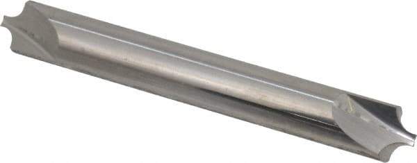 Hertel - 0.118" Radius, 5/16" Mill Diam, 2 Flute Solid Carbide Corner Rounding End Mill - Double End, Uncoated, 2-1/2" OAL, 5/16" Shank Diam - USA Tool & Supply