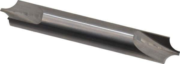 Hertel - 0.156" Radius, 3/8" Mill Diam, 2 Flute Solid Carbide Corner Rounding End Mill - Double End, Uncoated, 2-1/2" OAL, 3/8" Shank Diam - USA Tool & Supply