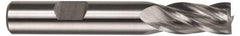 Hertel - 1-1/4", 2" LOC, 1-1/4" Shank Diam, 4-1/2" OAL, 4 Flute, Cobalt Square End Mill - Single End, Uncoated, Spiral Flute, 30° Helix, Centercutting, Right Hand Cut, Right Hand Flute - USA Tool & Supply