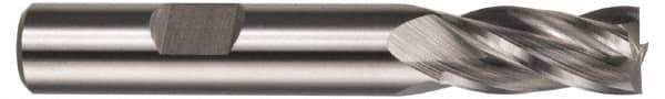 Hertel - 3/8", 2-1/2" LOC, 3/8" Shank Diam, 4-1/4" OAL, 4 Flute, Cobalt Square End Mill - Single End, Uncoated, Spiral Flute, 30° Helix, Centercutting, Right Hand Cut, Right Hand Flute - USA Tool & Supply