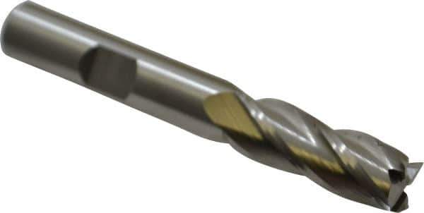 Hertel - 10mm, 1" LOC, 3/8" Shank Diam, 2-11/16" OAL, 4 Flute, Cobalt Square End Mill - Single End, Uncoated, Spiral Flute, Centercutting, Right Hand Cut, Right Hand Flute - USA Tool & Supply