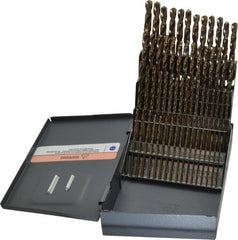 Hertel - 135° Point, Bright Finish, Cobalt Jobber Length Drill Bit Set - USA Tool & Supply