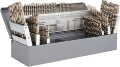Hertel - 1/16 to 1/2", 135° Point, Bright Finish, Cobalt Jobber Length Drill Bit Set - USA Tool & Supply
