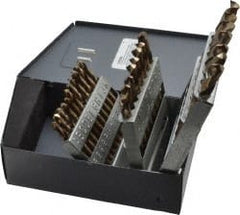 Hertel - 135° Point, Bright Finish, Cobalt Screw Machine Length Drill Bit Set - USA Tool & Supply