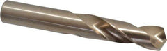 Hertel - 3/4" 135° Spiral Flute Cobalt Screw Machine Drill Bit - Bright Finish, Right Hand Cut, 3-1/8" Flute Length, 5" OAL, Split Point, Straight Shank - USA Tool & Supply