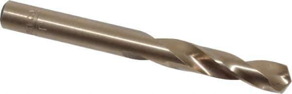 Hertel - 0.277" 135° Spiral Flute Cobalt Screw Machine Drill Bit - Bright Finish, Right Hand Cut, 1-1/2" Flute Length, 2-11/16" OAL, Split Point, Straight Shank - USA Tool & Supply
