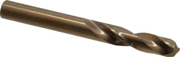 Hertel - 0.316" 135° Spiral Flute Cobalt Screw Machine Drill Bit - Bright Finish, Right Hand Cut, 1-11/16" Flute Length, 2-15/16" OAL, Split Point, Straight Shank - USA Tool & Supply