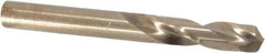 Hertel - 0.323" 135° Spiral Flute Cobalt Screw Machine Drill Bit - Bright Finish, Right Hand Cut, 1-11/16" Flute Length, 2-15/16" OAL, Split Point, Straight Shank - USA Tool & Supply