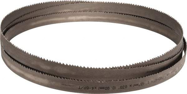 Starrett - 4 to 6 TPI, 11' 6" Long x 1" Wide x 0.035" Thick, Welded Band Saw Blade - Bi-Metal, Toothed Edge, Modified Tooth Set, Contour Cutting - USA Tool & Supply