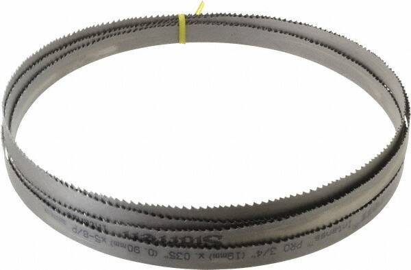 Starrett - 5 to 8 TPI, 14' 8" Long x 3/4" Wide x 0.035" Thick, Welded Band Saw Blade - Bi-Metal, Toothed Edge, Modified Tooth Set, Contour Cutting - USA Tool & Supply