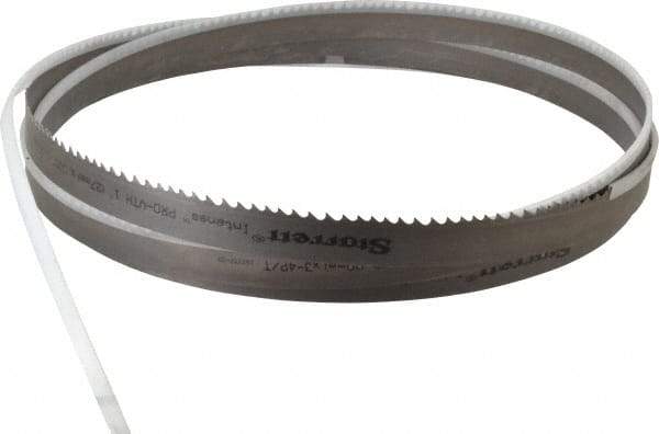 Starrett - 3 to 4 TPI, 11' 6" Long x 1" Wide x 0.035" Thick, Welded Band Saw Blade - Bi-Metal, Toothed Edge, Modified Tooth Set, Contour Cutting - USA Tool & Supply