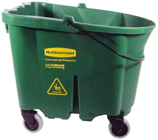 Rubbermaid - 35 Qt Plastic Bucket - 20.1" Long x 17.4" High x 16" Wide, Green - USA Tool & Supply