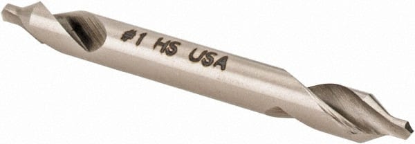 Hertel - #1 Plain Cut 60° Incl Angle High Speed Steel Combo Drill & Countersink - USA Tool & Supply