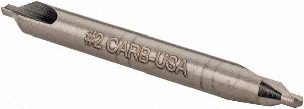 Hertel - #2 Plain Cut 60° Incl Angle Solid Carbide Combo Drill & Countersink - USA Tool & Supply