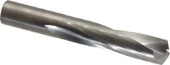 Hertel - 5/8" 135° Spiral Flute Solid Carbide Screw Machine Drill Bit - Bright Finish, Right Hand Cut, 2-3/4" Flute Length, 4-1/4" OAL, Split Point, Straight Shank - USA Tool & Supply