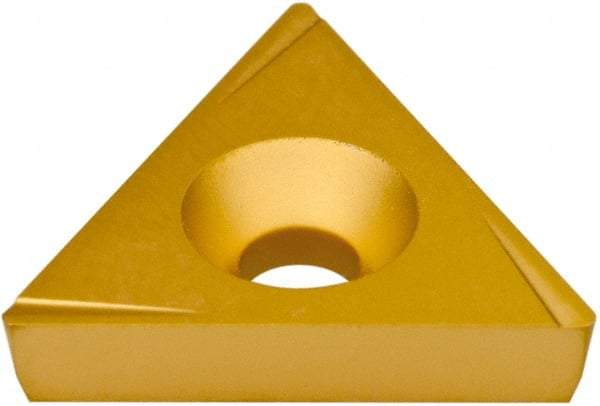 Hertel - TPCG321 Grade HC620B Carbide Boring Insert - TIN/TIC/TICN/TIN Finish, 60° Triangle, 11° Relief Angle, 3/8" Inscr Circle, 1/8" Thick, 1/64" Corner Radius - USA Tool & Supply