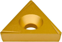 Hertel - TPCG321 Grade HC620B Carbide Boring Insert - TIN/TIC/TICN/TIN Finish, 60° Triangle, 11° Relief Angle, 3/8" Inscr Circle, 1/8" Thick, 1/64" Corner Radius - USA Tool & Supply