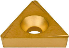 Hertel - TPCG322 Grade HC620B Carbide Boring Insert - TIN/TIC/TICN/TIN Finish, 60° Triangle, 11° Relief Angle, 3/8" Inscr Circle, 1/8" Thick, 1/32" Corner Radius - USA Tool & Supply