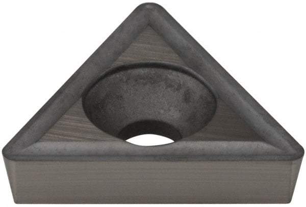 Hertel - TPGH322 Grade HT540B Carbide Boring Insert - Uncoated, 60° Triangle, 11° Relief Angle, 3/8" Inscr Circle, 1/8" Thick, 1/32" Corner Radius - USA Tool & Supply