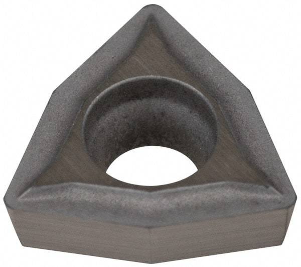 Hertel - WPGT 21505 HF1 HT540B Grade Carbide Boring Insert - Uncoated, Trigon, 80° Incl Angle, 1/4" Inscr Circle, 3/32" Thick, 0.008" Cnr Rad - USA Tool & Supply