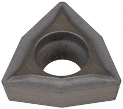 Hertel - WPGT 21505 HF1 HT540B Grade Carbide Boring Insert - Uncoated, Trigon, 80° Incl Angle, 1/4" Inscr Circle, 3/32" Thick, 0.008" Cnr Rad - USA Tool & Supply