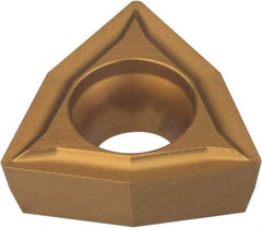 Hertel - WPMT 32.51 GP HP210B Grade Carbide Boring Insert - Trigon, 80° Incl Angle, 3/8" Inscr Circle, 5/32" Thick, 1/64" Cnr Rad - USA Tool & Supply