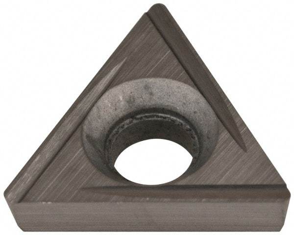 Hertel - TPCG221 Grade HT540B Carbide Boring Insert - Uncoated, 60° Triangle, 11° Relief Angle, 1/4" Inscr Circle, 3/32" Thick, 1/64" Corner Radius - USA Tool & Supply