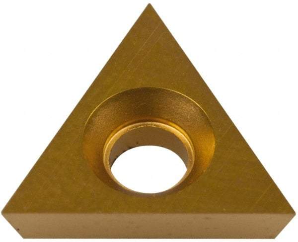 Hertel - TPCB220.1 Grade HC620B Carbide Boring Insert - TIN/TIC/TICN/TIN Finish, 60° Triangle, 11° Relief Angle, 1/4" Inscr Circle, 3/32" Thick, 0.002" Corner Radius - USA Tool & Supply